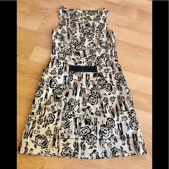 Terri Jon, black and taupe print dress - Picture 2 of 6